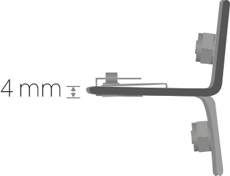 Verankerungsdicke: 4 mm
