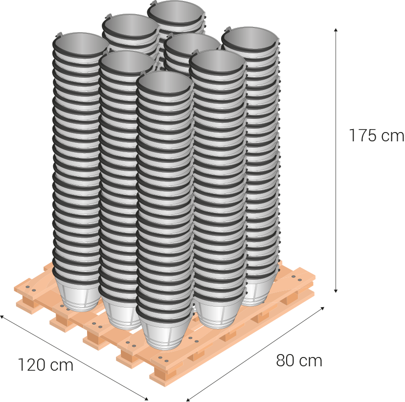 Pallet height 175 centimeters