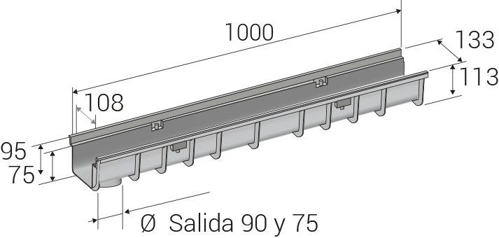 113 milimeters depth