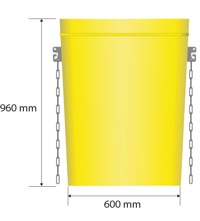 Total dimensions: 700 x 410 mm, 960 mm height