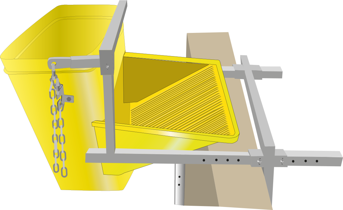 A fixing bracket for a debris hopper