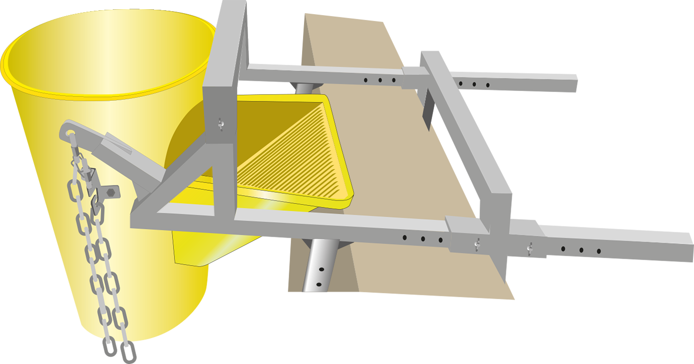 A fixing bracket for debris slide