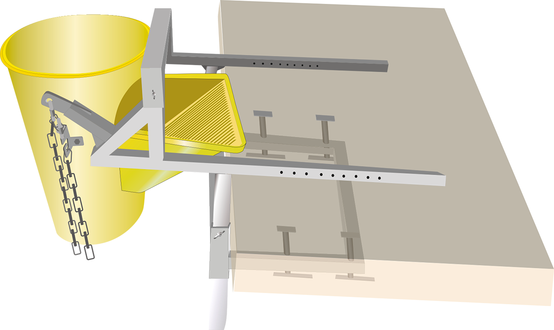 A fixing bracket for debris slide